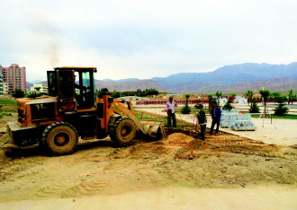 肃北县投资70万元实施城市景观绿化改造