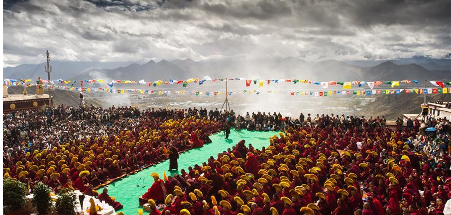 藏传佛教格鲁派最大寺院哲蚌寺举行建寺600周年庆典